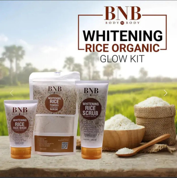 BNB WHITENING RICE EXTRACT BRIGHT & GLOW KIT